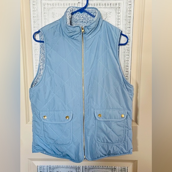 💙SkyBlueVest🦋Sz-(M) LoveTree Reversible Vest w/4 Pockets Both Sides-Runs Small⚠️ - Picture 6 of 16